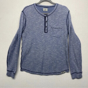 Lucky Brand Henley Long Sleeve Shirt Blue S